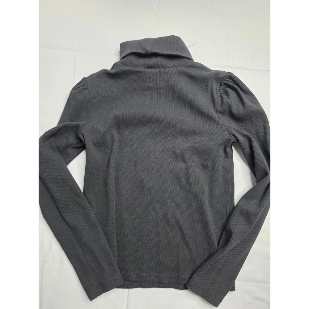 Gap Sweater Kids XL 12-13 Black Ribbed Knitted Easy Fit Long Sleeve Turtleneck